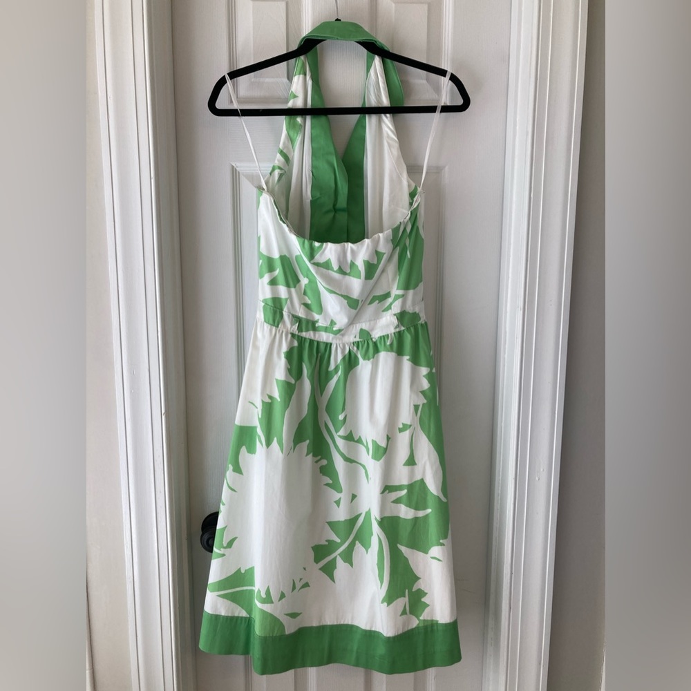Yves Cossette Depeche Mode Vintage Green/White Collared Halter Dress 10 - Picture 11 of 11